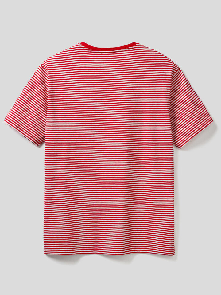 Striped t-shirt in pure cotton Men image number 5